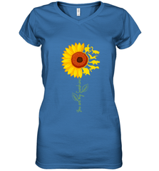 You're My Sunshine Sunflower Dinosaur T Rex Women's V-Neck T-Shirt Women's V-Neck T-Shirt - jonhlittlestore88