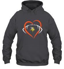 NFL Minnesota Vikings Heart Love Football Hooded Sweatshirt Hooded Sweatshirt - jonhlittlestore88