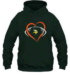 NFL Minnesota Vikings Heart Love Football Hooded Sweatshirt Hooded Sweatshirt - jonhlittlestore88