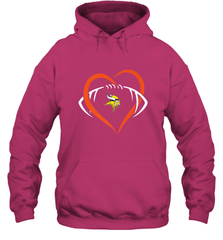 NFL Minnesota Vikings Heart Love Football Hooded Sweatshirt Hooded Sweatshirt - jonhlittlestore88