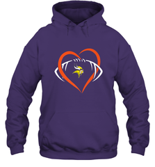 NFL Minnesota Vikings Heart Love Football Hooded Sweatshirt Hooded Sweatshirt - jonhlittlestore88