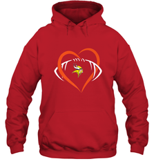 NFL Minnesota Vikings Heart Love Football Hooded Sweatshirt Hooded Sweatshirt - jonhlittlestore88