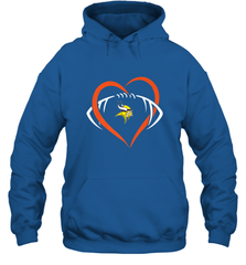 NFL Minnesota Vikings Heart Love Football Hooded Sweatshirt Hooded Sweatshirt - jonhlittlestore88