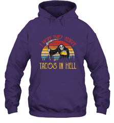 Vintage I Hope They Serve Tacos In Hell Halloween Costume Hooded Sweatshirt Hooded Sweatshirt - jonhlittlestore88