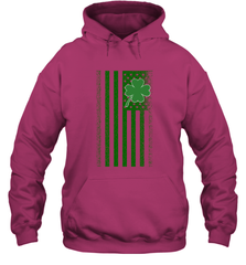 Lucky St. Patrick's Day Irish American Flag T Shirt Hooded Sweatshirt Hooded Sweatshirt - jonhlittlestore88