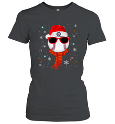 Minnesota Twins Logo Christmas Baseball Player Glasses Santa Hat Pajama Gift Women's T-Shirt