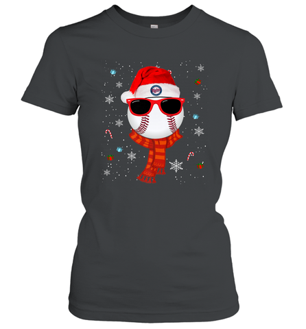 Minnesota Twins Logo Christmas Baseball Player Glasses Santa Hat Pajama Gift Women's T-Shirt Women's T-Shirt / Black / S Women's T-Shirt - jonhlittlestore88