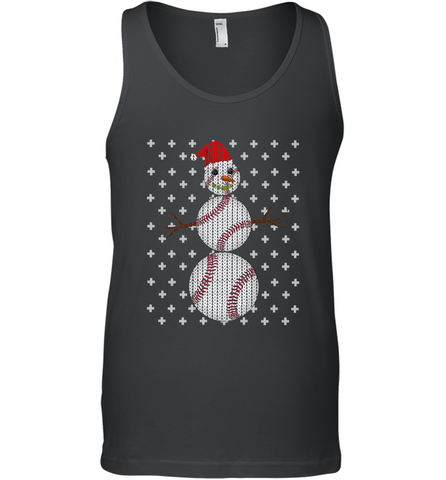 UGLY CHRISTMAS Baseball Snowman Holiday Santa Funny Men Gift Men's Tank Top Men's Tank Top / Black / XS Men's Tank Top - jonhlittlestore88