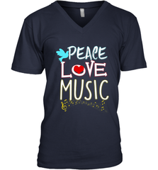 Peace Love Music Hippie Hipster Festival Men's V-Neck Men's V-Neck - jonhlittlestore88
