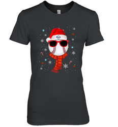Tampa Bay Rays LogoChristmas Baseball Player Glasses Santa Hat Pajama Gift Women's Premium T-Shirt