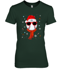 Tampa Bay Rays LogoChristmas Baseball Player Glasses Santa Hat Pajama Gift Women's Premium T-Shirt Women's Premium T-Shirt - jonhlittlestore88