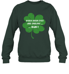 When Irish eyes are smiling Run Lucky St Patricks Day Shirt Crewneck Sweatshirt Crewneck Sweatshirt - jonhlittlestore88