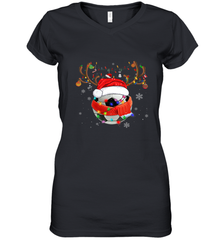 Santa Hat Soccer Reindeer Christmas Funny Players Football Women's V-Neck T-Shirt Women's V-Neck T-Shirt - jonhlittlestore88