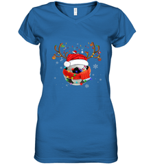 Santa Hat Soccer Reindeer Christmas Funny Players Football Women's V-Neck T-Shirt Women's V-Neck T-Shirt - jonhlittlestore88