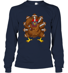 Cool Turkey Football Feathers Funny Thanksgiving Sports Long Sleeve T-Shirt Long Sleeve T-Shirt - jonhlittlestore88