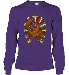 Cool Turkey Football Feathers Funny Thanksgiving Sports Long Sleeve T-Shirt Long Sleeve T-Shirt - jonhlittlestore88