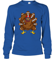 Cool Turkey Football Feathers Funny Thanksgiving Sports Long Sleeve T-Shirt Long Sleeve T-Shirt - jonhlittlestore88