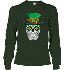 Sugar Skull Leprechaun T Shirt St Patricks Day Women Men Long Sleeve T-Shirt Long Sleeve T-Shirt - jonhlittlestore88