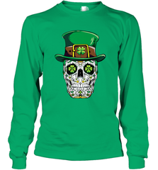 Sugar Skull Leprechaun T Shirt St Patricks Day Women Men Long Sleeve T-Shirt Long Sleeve T-Shirt - jonhlittlestore88