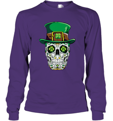 Sugar Skull Leprechaun T Shirt St Patricks Day Women Men Long Sleeve T-Shirt Long Sleeve T-Shirt - jonhlittlestore88