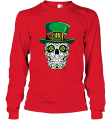Sugar Skull Leprechaun T Shirt St Patricks Day Women Men Long Sleeve T-Shirt Long Sleeve T-Shirt - jonhlittlestore88