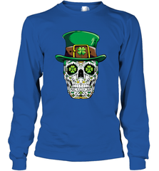 Sugar Skull Leprechaun T Shirt St Patricks Day Women Men Long Sleeve T-Shirt Long Sleeve T-Shirt - jonhlittlestore88