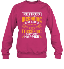 Retired Mechanic Just Like A Regular Only Way Happier Crewneck Sweatshirt Crewneck Sweatshirt - jonhlittlestore88