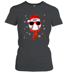 Milwaukee Brewers Logo Christmas Baseball Player Glasses Santa Hat Pajama Gift Women's T-Shirt