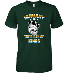Kings Are Born In January Birthday For Men Men's Premium T-Shirt Men's Premium T-Shirt - jonhlittlestore88