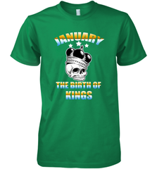 Kings Are Born In January Birthday For Men Men's Premium T-Shirt Men's Premium T-Shirt - jonhlittlestore88
