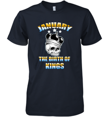 Kings Are Born In January Birthday For Men Men's Premium T-Shirt Men's Premium T-Shirt - jonhlittlestore88
