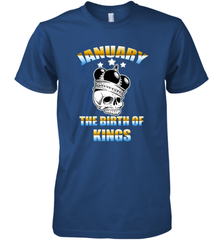 Kings Are Born In January Birthday For Men Men's Premium T-Shirt Men's Premium T-Shirt - jonhlittlestore88