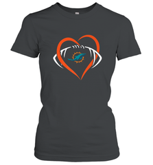 NFL Miami Dolphins Heart Love Football Women's T-Shirt Women's T-Shirt - jonhlittlestore88