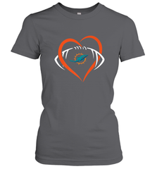 NFL Miami Dolphins Heart Love Football Women's T-Shirt Women's T-Shirt - jonhlittlestore88