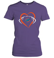 NFL Miami Dolphins Heart Love Football Women's T-Shirt Women's T-Shirt - jonhlittlestore88