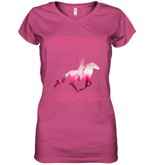Life Is Not About Waiting Breast Cancer Hippie Peace Horse Women's V-Neck T-Shirt Women's V-Neck T-Shirt - jonhlittlestore88