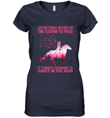 Life Is Not About Waiting Breast Cancer Hippie Peace Horse Women's V-Neck T-Shirt Women's V-Neck T-Shirt - jonhlittlestore88
