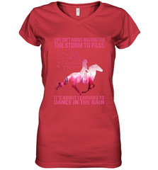 Life Is Not About Waiting Breast Cancer Hippie Peace Horse Women's V-Neck T-Shirt Women's V-Neck T-Shirt - jonhlittlestore88