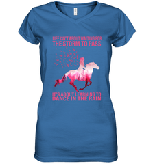 Life Is Not About Waiting Breast Cancer Hippie Peace Horse Women's V-Neck T-Shirt Women's V-Neck T-Shirt - jonhlittlestore88