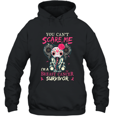 You can't Scare Me I'm Breast Cancer Survivor Elephant Funny Hooded Sweatshirt Hooded Sweatshirt - jonhlittlestore88