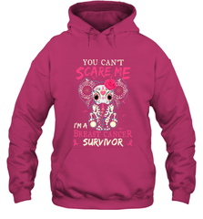 You can't Scare Me I'm Breast Cancer Survivor Elephant Funny Hooded Sweatshirt Hooded Sweatshirt - jonhlittlestore88