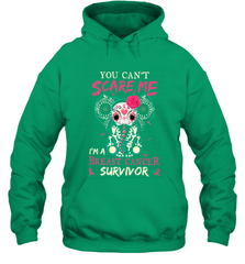 You can't Scare Me I'm Breast Cancer Survivor Elephant Funny Hooded Sweatshirt Hooded Sweatshirt - jonhlittlestore88