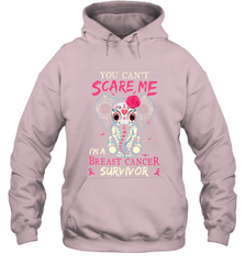 You can't Scare Me I'm Breast Cancer Survivor Elephant Funny Hooded Sweatshirt Hooded Sweatshirt - jonhlittlestore88