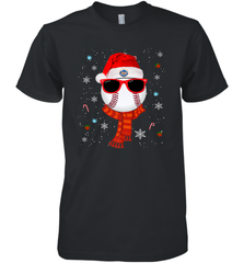 New York Mets Logo Christmas Baseball Player Glasses Santa Hat Pajama Gift Men's Premium T-Shirt Men's Premium T-Shirt - jonhlittlestore88