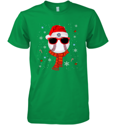 New York Mets Logo Christmas Baseball Player Glasses Santa Hat Pajama Gift Men's Premium T-Shirt