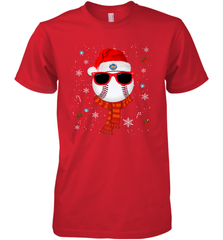 New York Mets Logo Christmas Baseball Player Glasses Santa Hat Pajama Gift Men's Premium T-Shirt Men's Premium T-Shirt - jonhlittlestore88