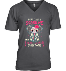 You can't Scare Me I'm Breast Cancer Survivor Elephant Funny Men's V-Neck Men's V-Neck - jonhlittlestore88