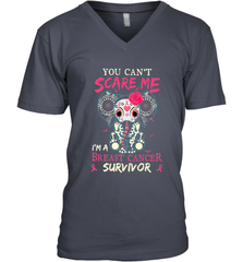 You can't Scare Me I'm Breast Cancer Survivor Elephant Funny Men's V-Neck Men's V-Neck - jonhlittlestore88