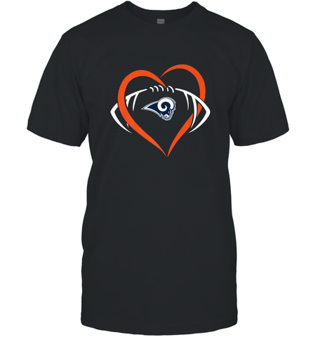 NFL Los Angeles Rams Heart Love Football Men's T-Shirt