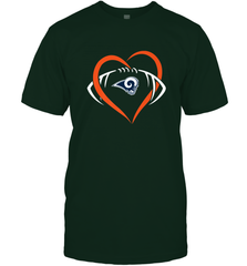 NFL Los Angeles Rams Heart Love Football Men's T-Shirt Men's T-Shirt - jonhlittlestore88